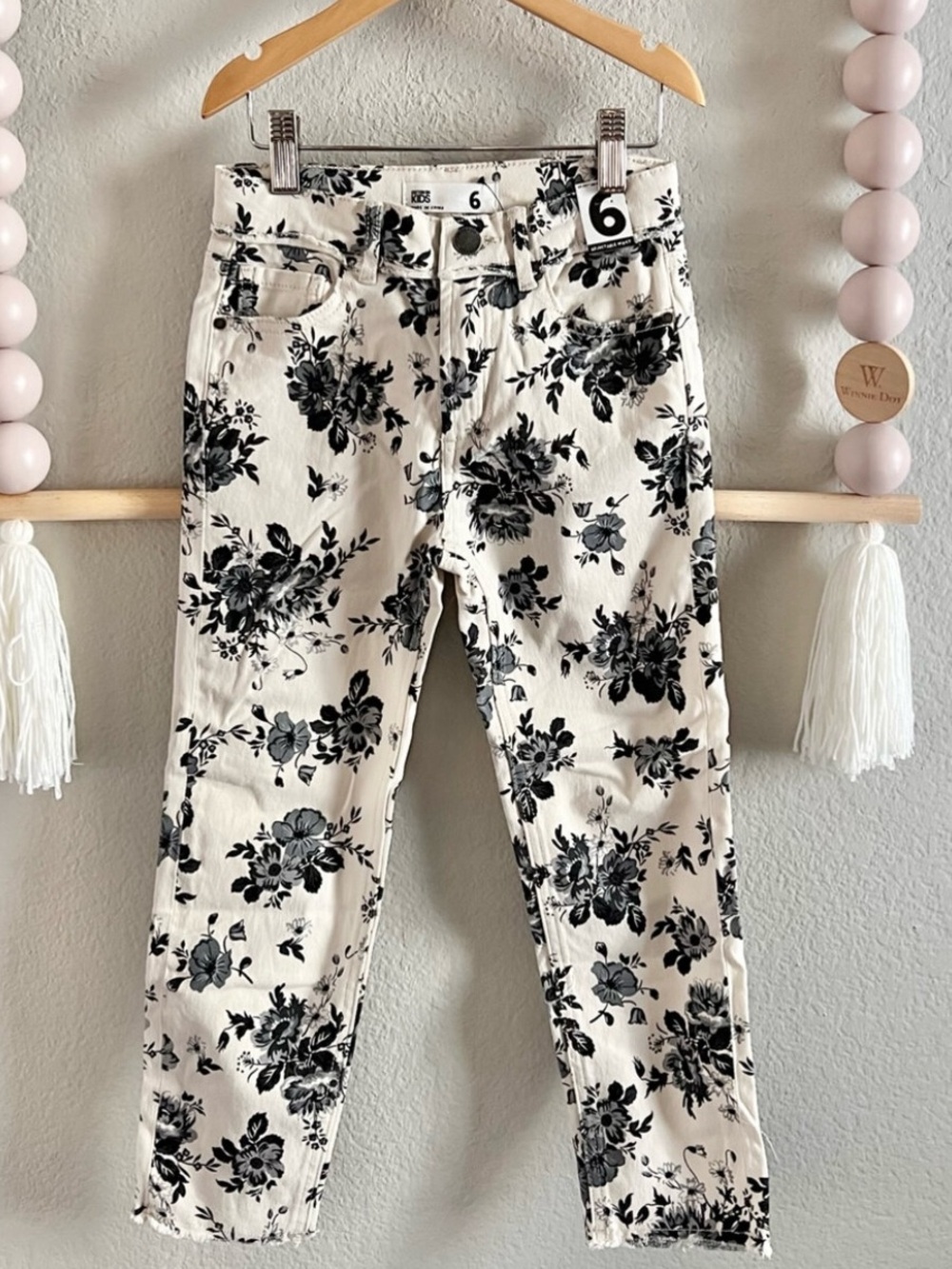 Cotton On Floral Twill Pants-Size 6